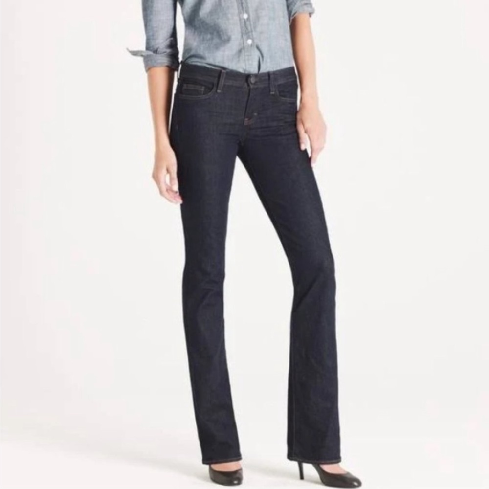 J. Crew Bootcut Jeans Low Rise Dark Wash Size 29x30 short EUC 517‎
